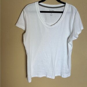 💖Sonoma Women's White V-Neck Short Sleeve Top